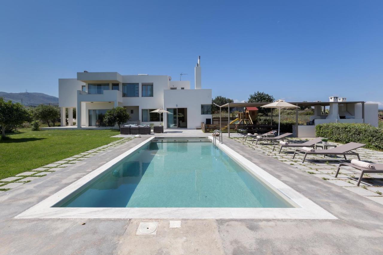 Lux Villa Mia With Heated Pool, 2Km To Beach & Childrens Area! Mikro Metochi 外观 照片