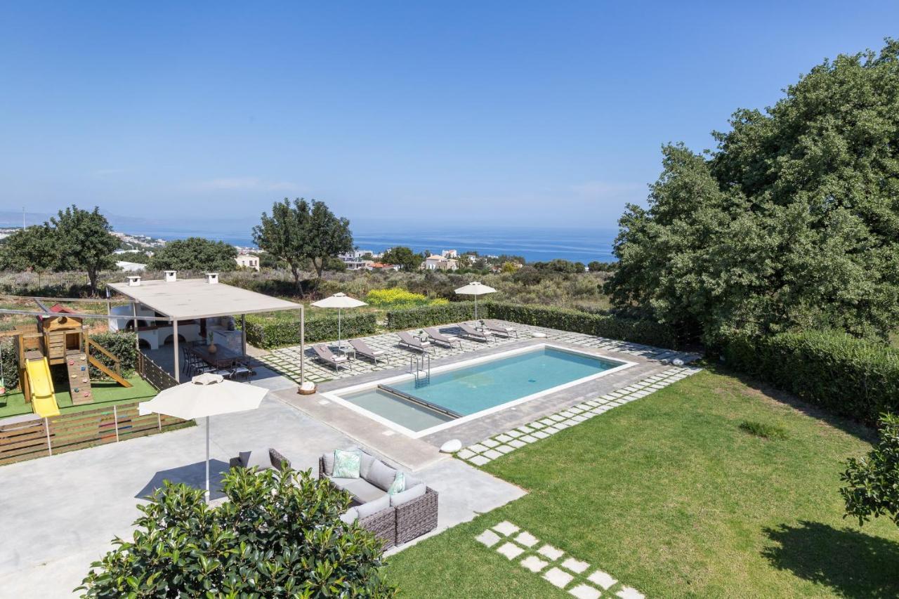 Lux Villa Mia With Heated Pool, 2Km To Beach & Childrens Area! Mikro Metochi 外观 照片