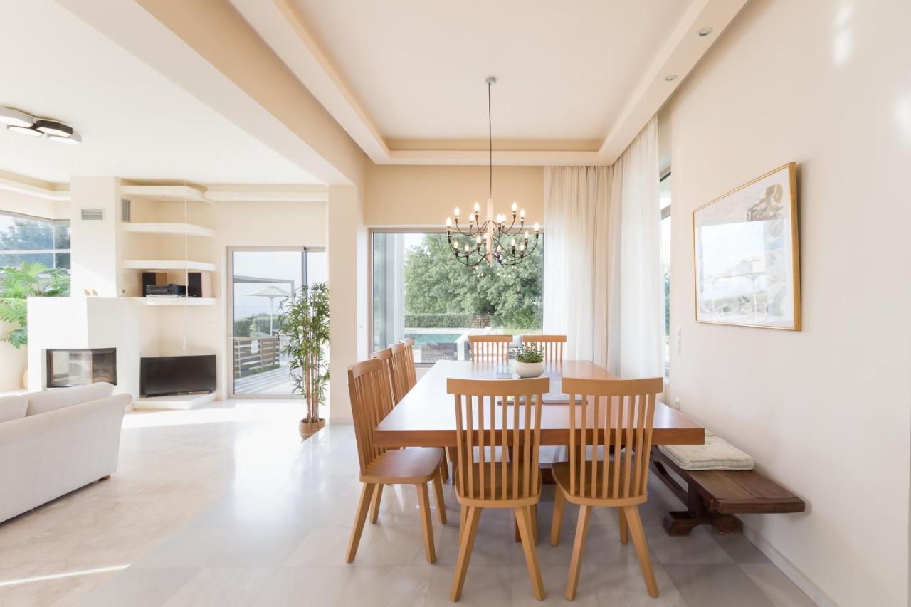 Lux Villa Mia With Heated Pool, 2Km To Beach & Childrens Area! Mikro Metochi 外观 照片
