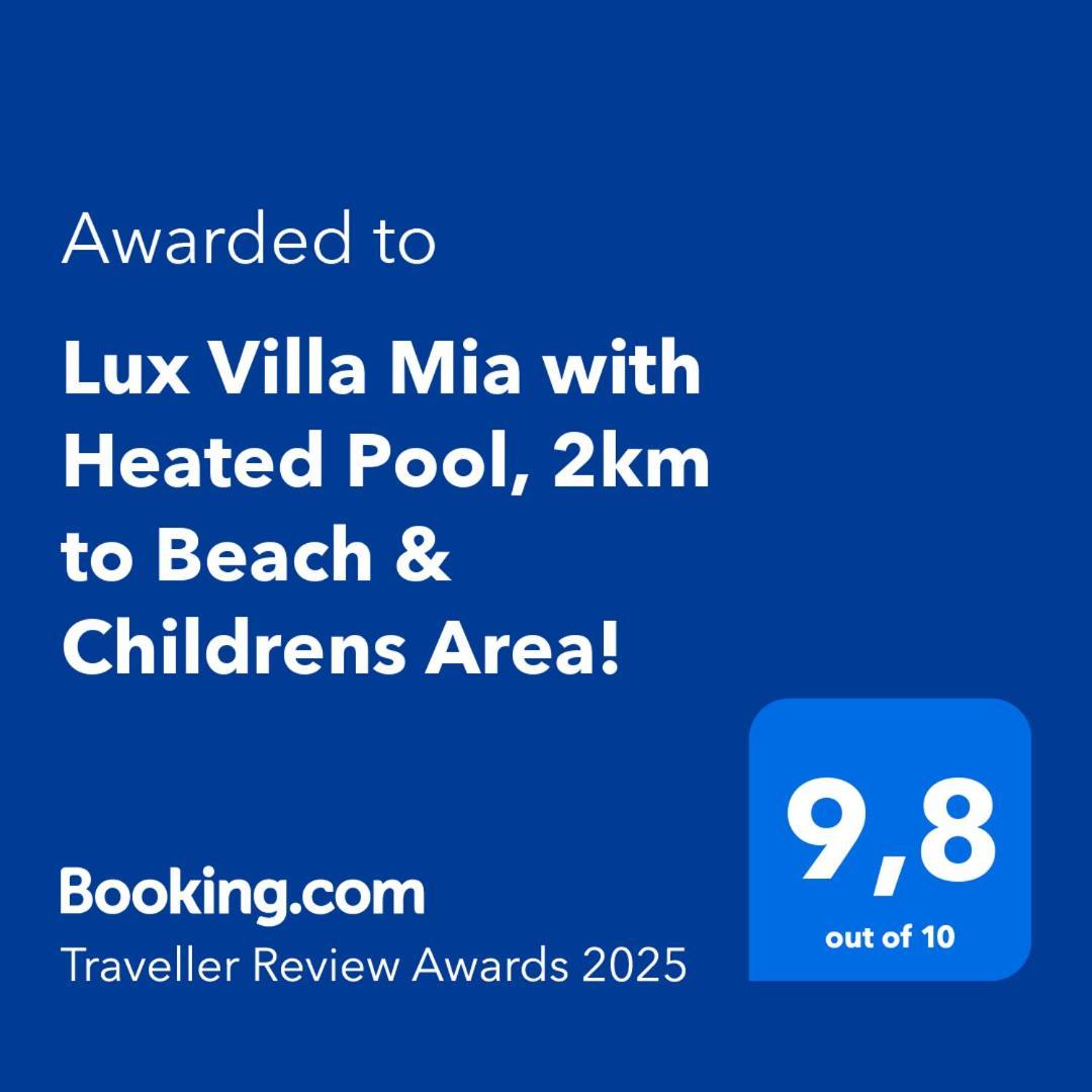 Lux Villa Mia With Heated Pool, 2Km To Beach & Childrens Area! Mikro Metochi 外观 照片